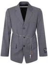 Alexander Wang Tailored Blazer With Chain Clothing In Gray