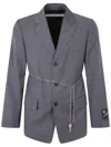 Alexander Wang Tailored Blazer With Chain Clothing In Gray