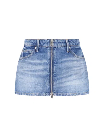 Alexander Wang Tailored Cotton Trousers With Utility Pocketing In Blue