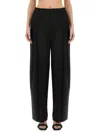 Alexander Wang Arched Leg Wool Pants With Tailored Silhouette In Black
