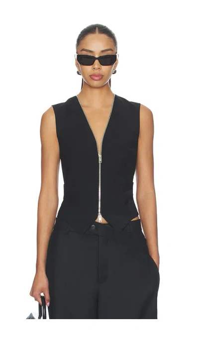Alexander Wang Tailored Vest With Zipper In Black