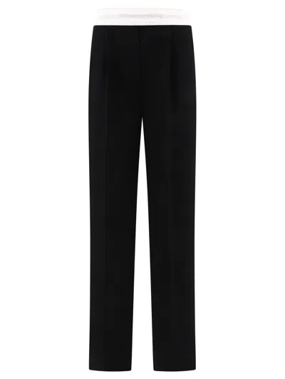 ALEXANDER WANG TAILORED  WITH LOGO AT THE WAIST TROUSERS BLACK