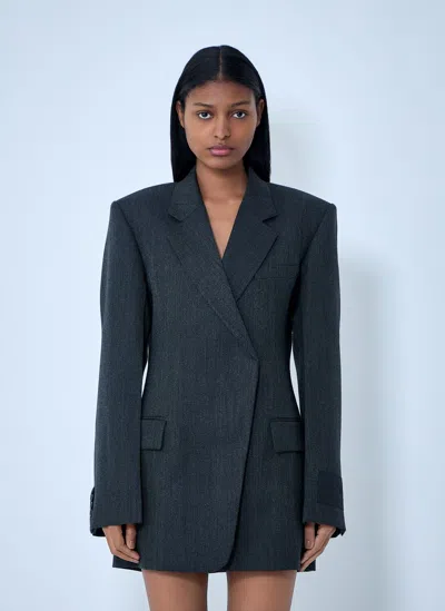Alexander Wang Tailored Wool Blazer Dress In Black