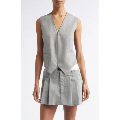 Alexander Wang Tailored Zipper Vest In Multi
