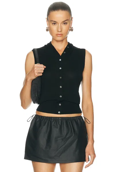 Alexander Wang Tank Cardigan In Black