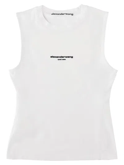 Alexander Wang Tank Top In Cotone Stretch In White
