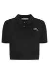 Alexander Wang Black Short Sleeves Polo In Black