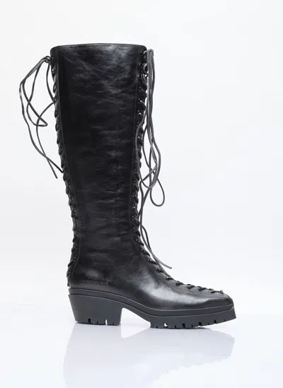 Alexander Wang Terrain Lace-up Knee-high Boots In Black