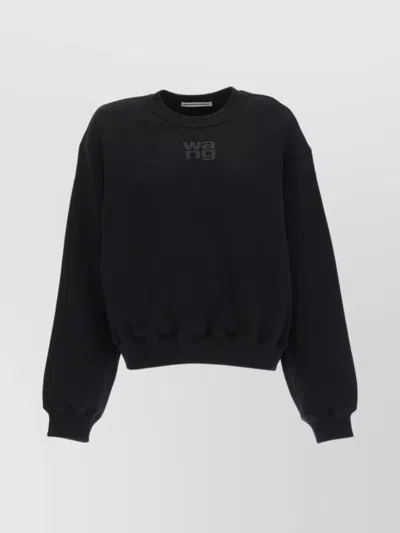 Alexander Wang Terry Crew Neck Sweatshirt In Black