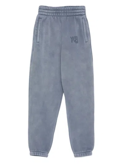 Alexander Wang Omens Terry Classic Logo-embroidered Cotton-blend Jogging Bottoms Washed Blue Ink Xs
