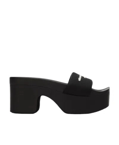 Alexander Wang Thick Sole Slippers In Black