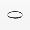 Alexander Wang Thin Zipper Belt In Crinkle Leather In Multi