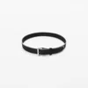 Alexander Wang Thin Zipper Belt In Crinkle Leather In Multi