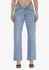 Alexander Wang Jeans With Pre-styled Thong In Blue
