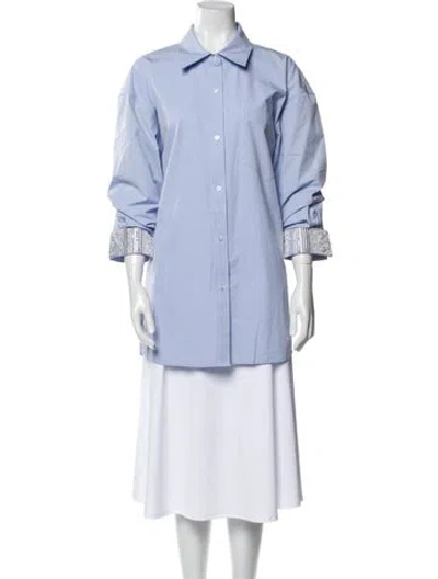 Pre-owned Alexander Wang Three-quarter Sleeve Tunic In Blue