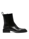 Alexander Wang Throttle Leather Ankle Boots In Black