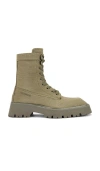 Alexander Wang Throttle Lace Up Ankle Boot In Surplus Khaki