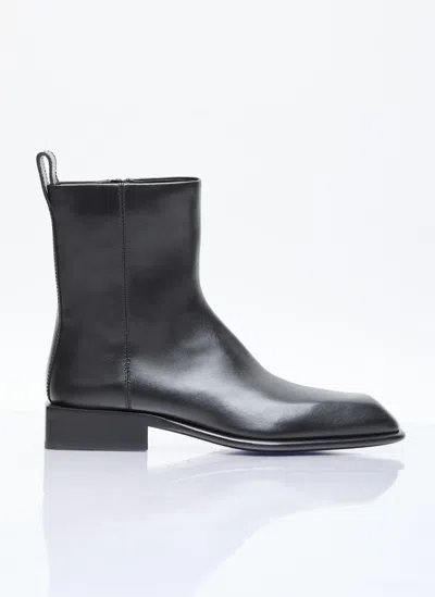 Alexander Wang Throttle Leather Ankle Boot In Black