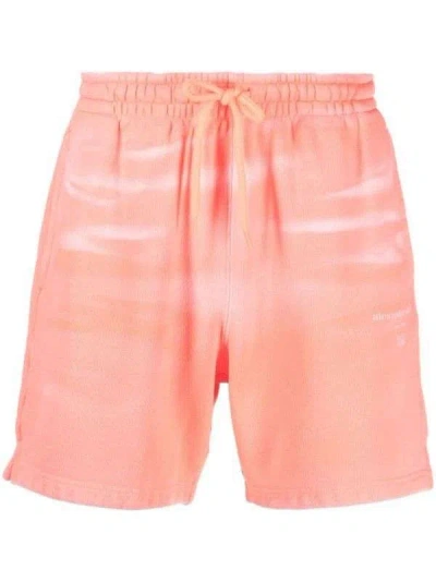 ALEXANDER WANG TIE-DYE COTTON TRACK SHORTS