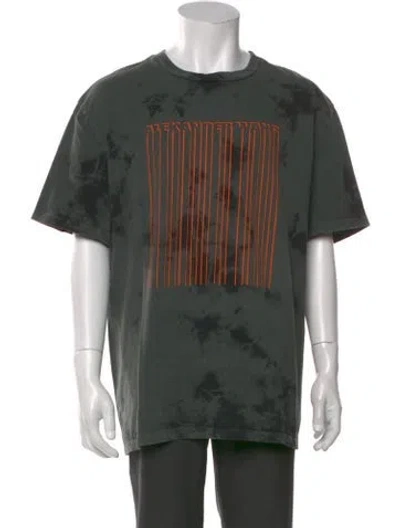 Pre-owned Alexander Wang Tie-dye Print Crew Neck T-shirt In Green