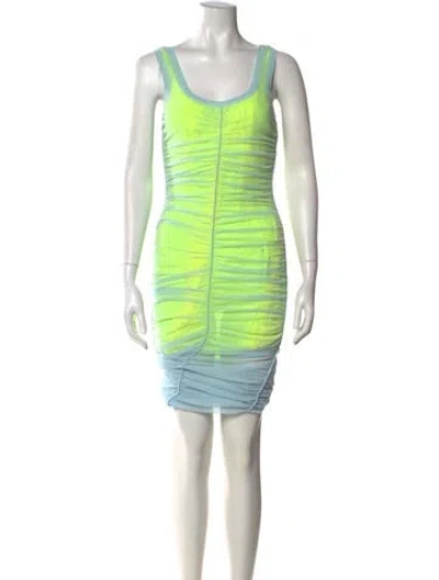 Pre-owned Alexander Wang Tie-dye Print Midi Length Dress In Green