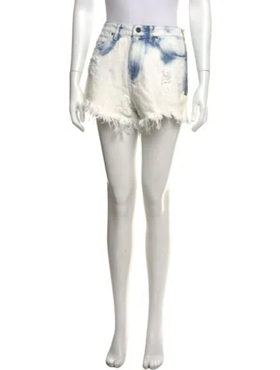 Pre-owned Alexander Wang Tie-dye Print Mini Shorts In Blue