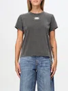 Alexander Wang Blade Logo-embossed Tee In Cotton In Schwarz