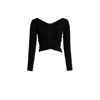 Alexander Wang Ruched Pullover In Black