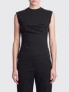 Alexander Wang Twisted Bust Layered Tank In Black