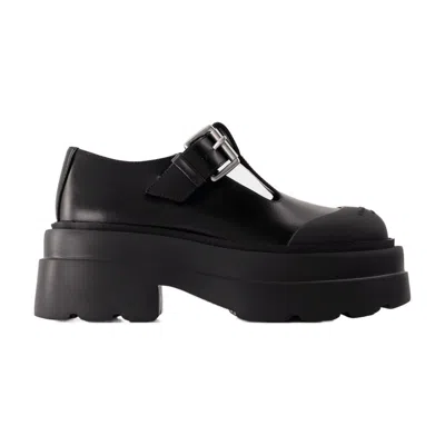 Alexander Wang Tova Mary Jane Platform Foafers  Leather Black