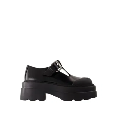 Alexander Wang Tova Mary Jane Platform Loafers - Leather - Black