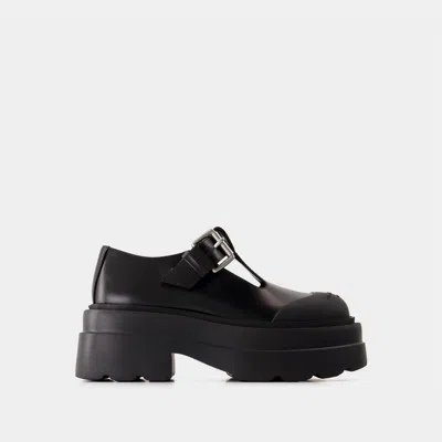 Alexander Wang Tova Mary Jane Platform Loafers In Black