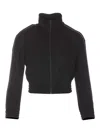 Alexander Wang Cropped Track Jacket With Logo Tape In Negro