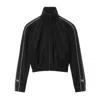 Alexander Wang Track Jacket With Logo Webbing In Black