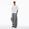 Alexander Wang Track Pant In Primal Lambskin Leather In Sidewalk