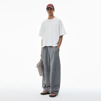Alexander Wang Track Pant In Primal Lambskin Leather In Sidewalk