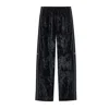 Alexander Wang Velvet Track Pants In Black