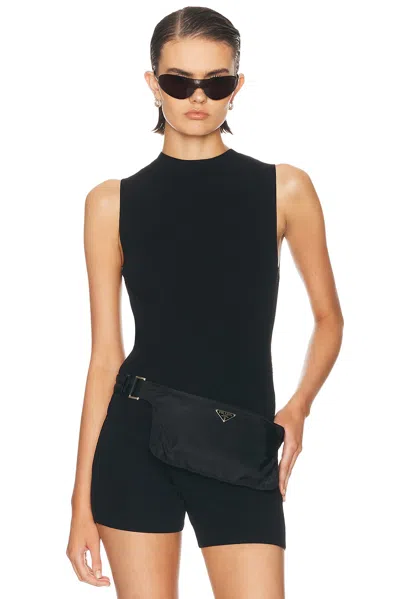 Alexander Wang Track Stripe Tank Top In Black