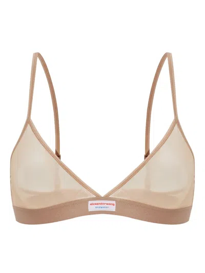 Alexander Wang Transparent Bra In Neutrals