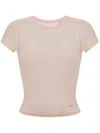 Alexander Wang Transparent Lingerie T-shirt In Pink
