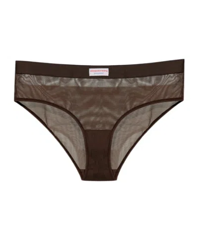 Alexander Wang Transparent Panties In Brown