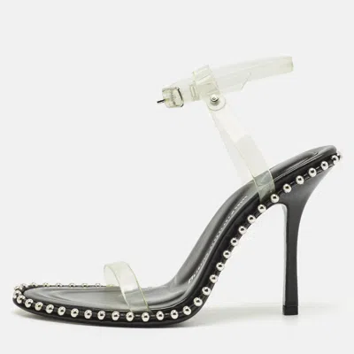 Pre-owned Alexander Wang Transparent Pvc Nova Ankle Strap Sandals Size 37