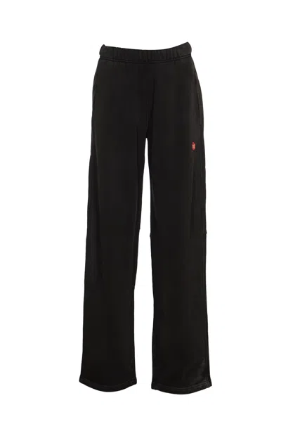 Alexander Wang Tres Petit Straight Track Pants In Washed Jet