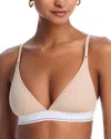 Alexander Wang Triangle Bralette In Doeskin