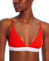 Alexander Wang Triangle Bralette In Fiery Red