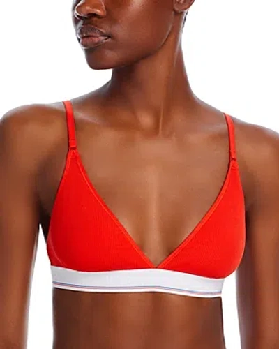 Alexander Wang Triangle Bralette In Fiery Red