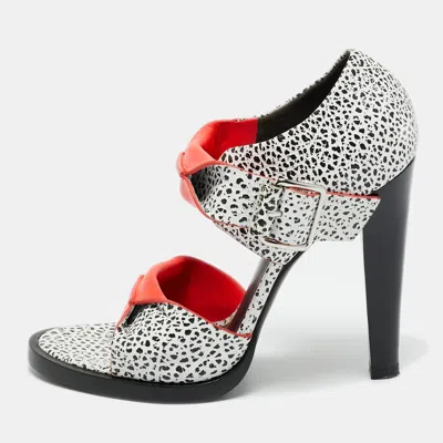 Alexander Wang Tricolor Leather Open Toe Ankle Strap Sandals In Multi