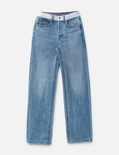 Alexander Wang Trimming Slim Cut Jeans In Blue