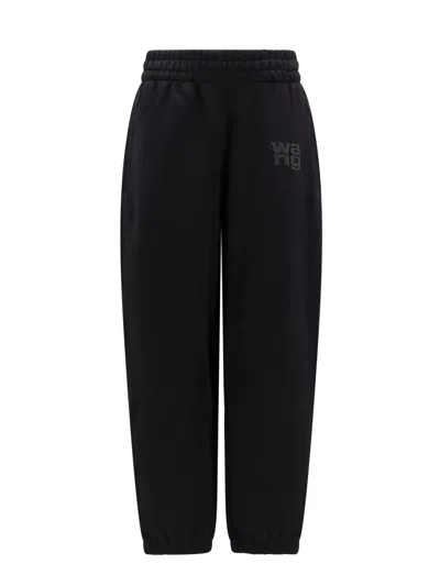 Alexander Wang Joggers With Rubberised Logo In Black