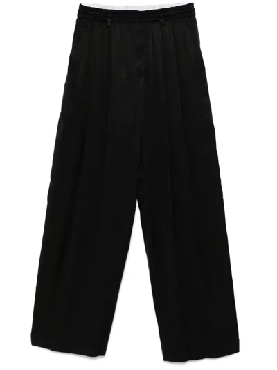 Alexander Wang Trouser W/ Turned Down Elastic Waistband Clothing In Black